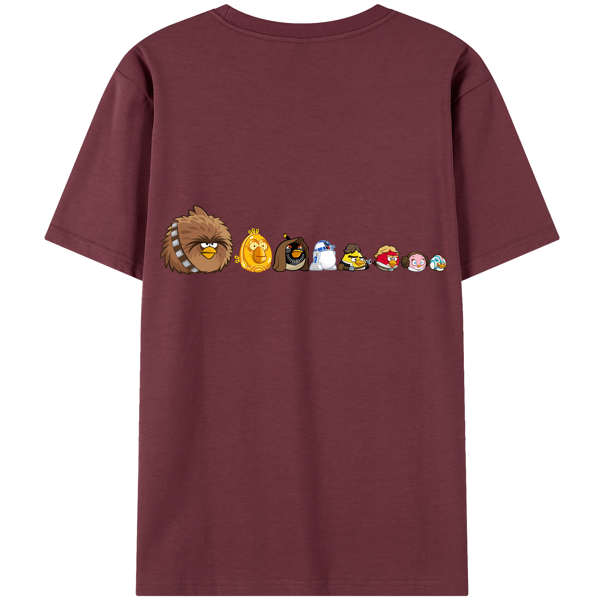 （画像用） Angry Birds アングリーバード 綿100％半袖Tシャツ（背面プリント）